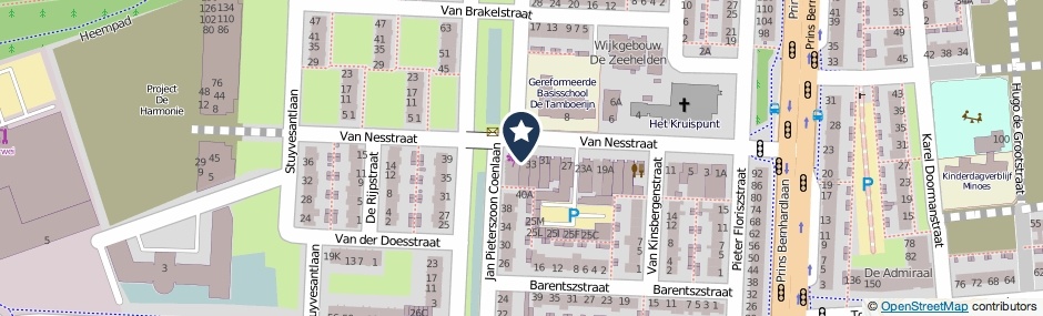 Kaartweergave Van Nesstraat 35-A in Alphen Aan Den Rijn