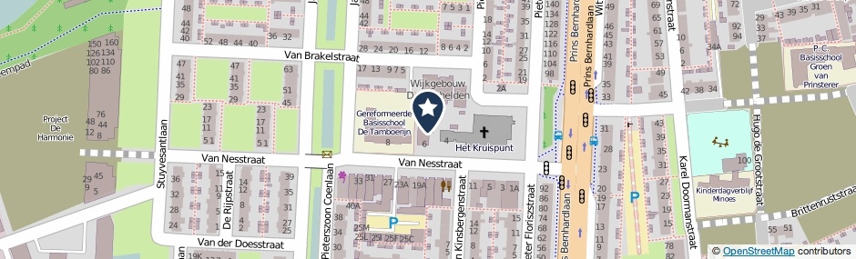 Kaartweergave Van Nesstraat 6-A in Alphen Aan Den Rijn