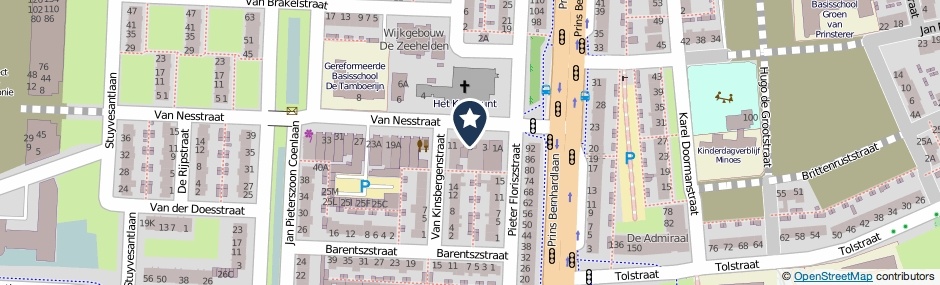 Kaartweergave Van Nesstraat 9-A in Alphen Aan Den Rijn