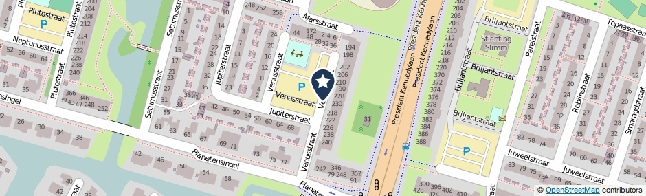 Kaartweergave Venusstraat in Alphen Aan Den Rijn