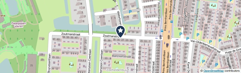 Kaartweergave Zoutmanstraat in Alphen Aan Den Rijn