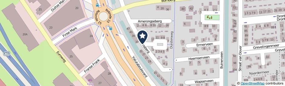 Kaartweergave Aardmansberg in Amersfoort