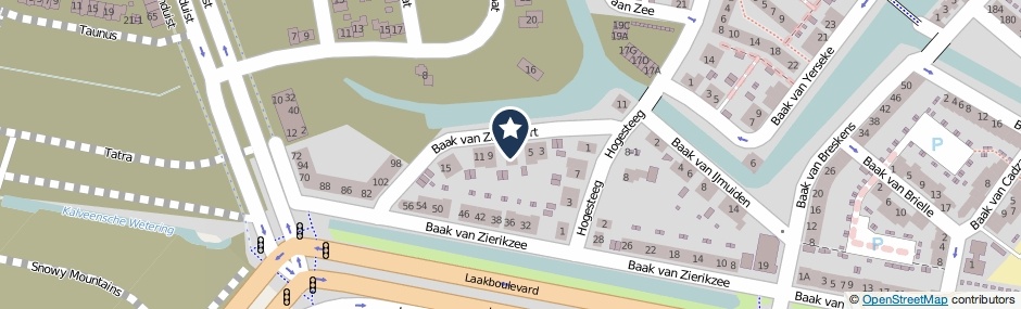 Kaartweergave Baak Van Zandvoort 7 in Amersfoort