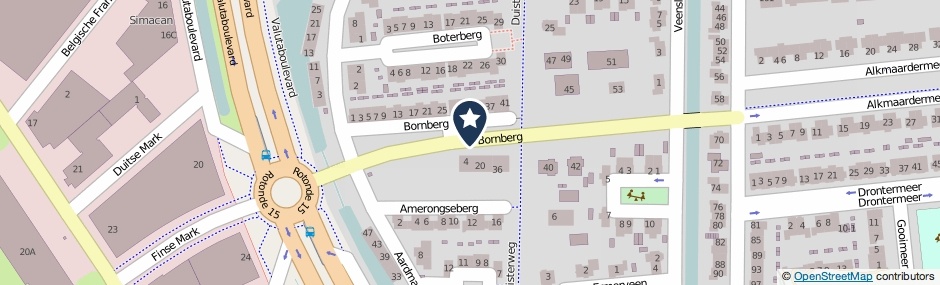 Kaartweergave Bornberg in Amersfoort