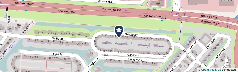 Kaartweergave Gangboord 34 in Amersfoort