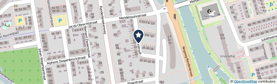 Kaartweergave Schumannstraat in Amersfoort
