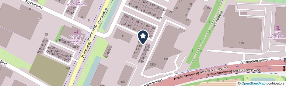 Kaartweergave Xenonweg 3-18 in Amersfoort