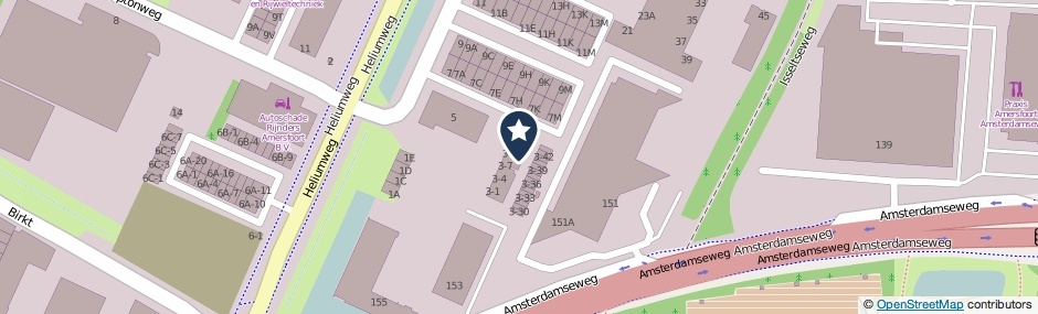 Kaartweergave Xenonweg 3-21 in Amersfoort