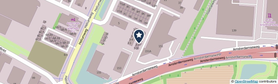 Kaartweergave Xenonweg 3-35 in Amersfoort