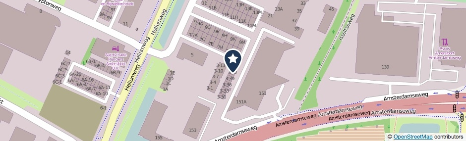 Kaartweergave Xenonweg 3-43 in Amersfoort