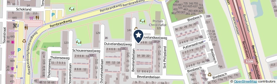 Kaartweergave Bevelandsezijweg 2 in Amstelveen