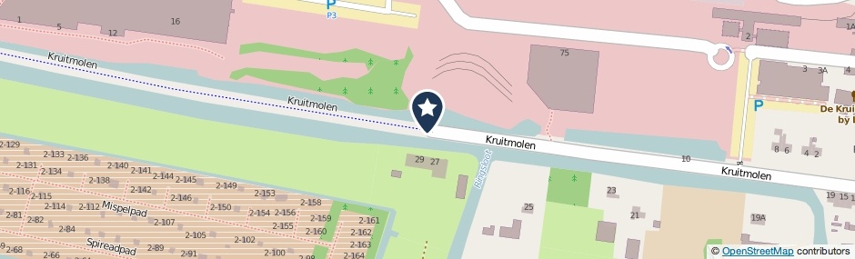 Kaartweergave Kruitmolen in Amstelveen