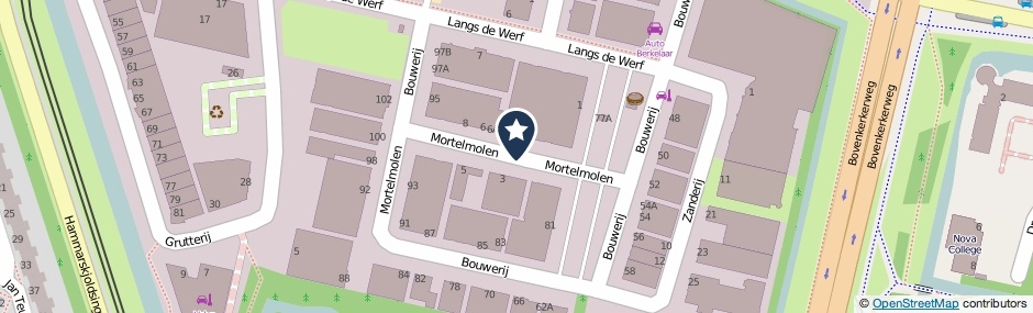 Kaartweergave Mortelmolen in Amstelveen