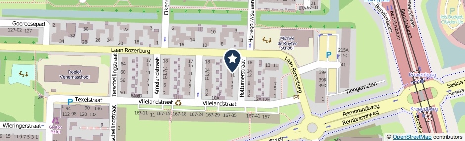 Kaartweergave Rottumerstraat 13 in Amstelveen