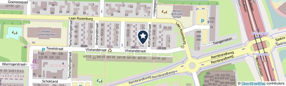 Kaartweergave Rottumerstraat 3 in Amstelveen