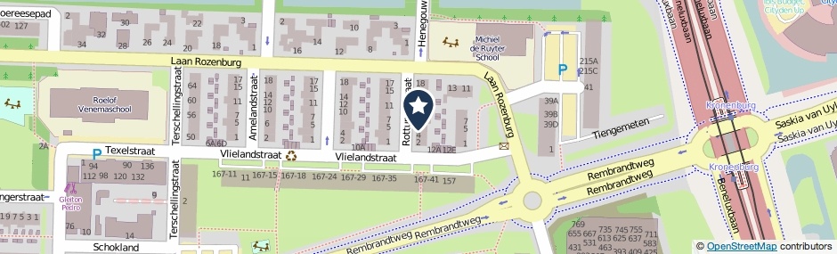 Kaartweergave Rottumerstraat 6 in Amstelveen