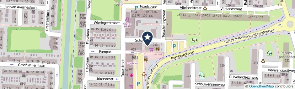 Kaartweergave Schokland 171 in Amstelveen