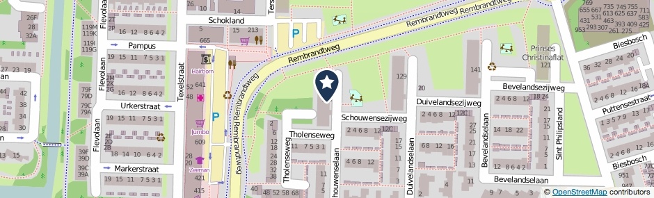 Kaartweergave Schouwenselaan 121 in Amstelveen