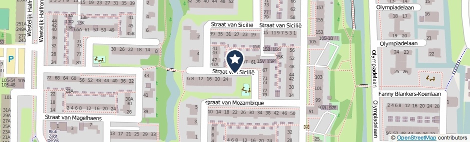 Kaartweergave Straat Van Sicilie in Amstelveen