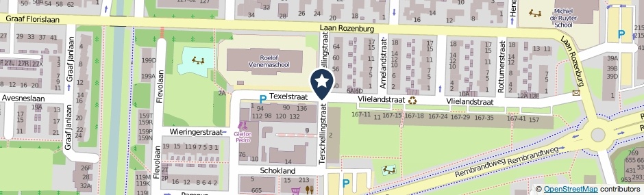 Kaartweergave Terschellingstraat in Amstelveen