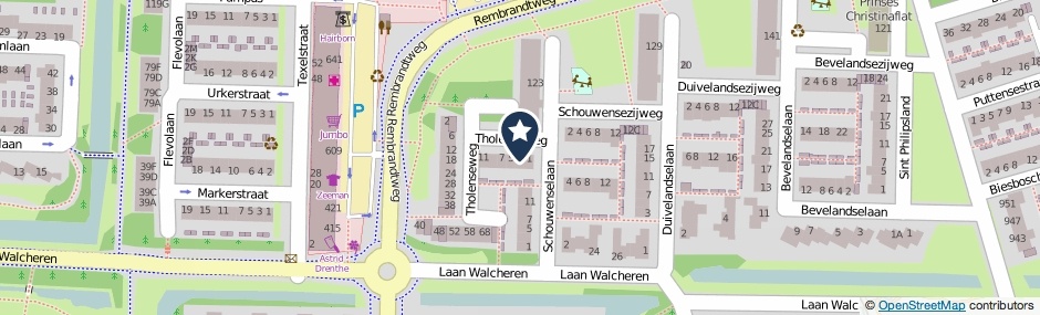 Kaartweergave Tholenseweg 3 in Amstelveen