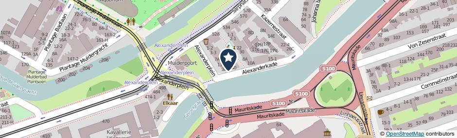 Kaartweergave Alexanderkade 31 in Amsterdam