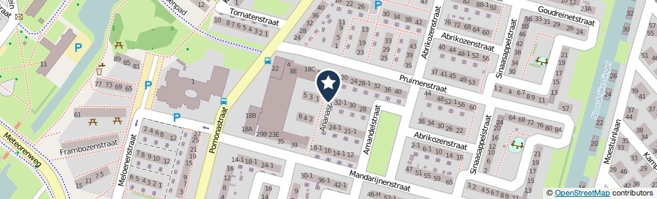Kaartweergave Amandelstraat 34-1 in Amsterdam