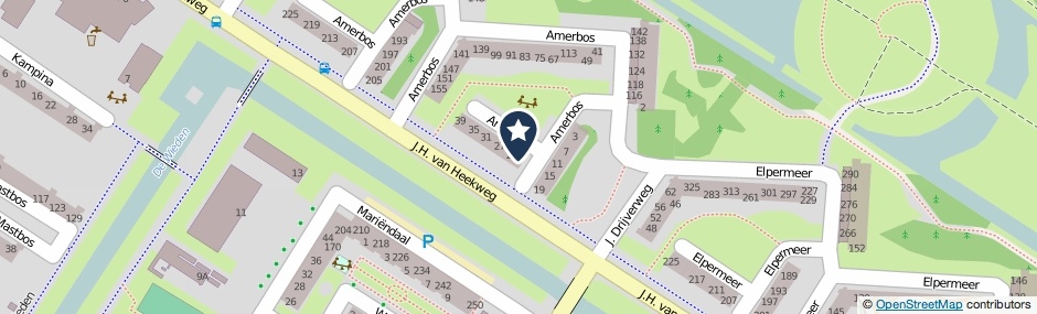 Kaartweergave Amerbos 21 in Amsterdam