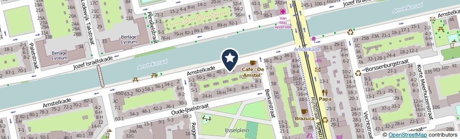 Kaartweergave Amstelkade 44-3 in Amsterdam