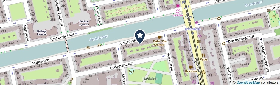 Kaartweergave Amstelkade 46-H in Amsterdam