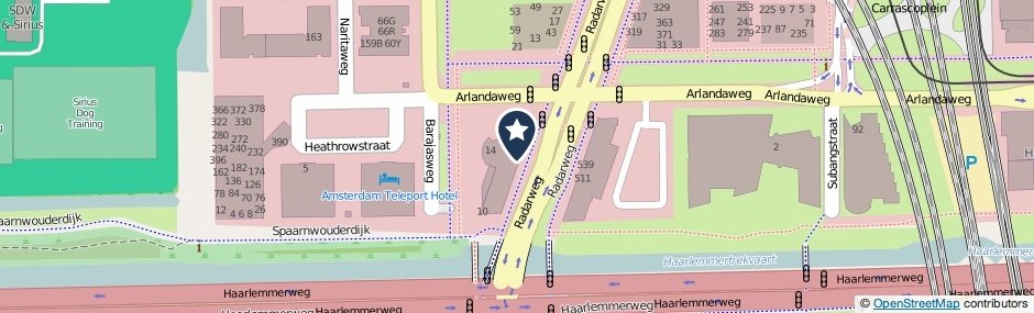 Kaartweergave Arlandaweg 14 in Amsterdam