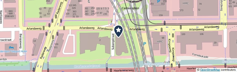Kaartweergave Arlandaweg 92 in Amsterdam