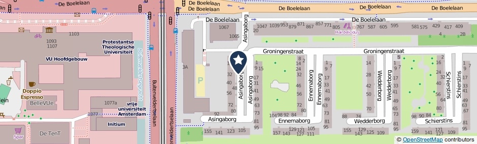 Kaartweergave Asingaborg in Amsterdam