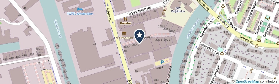 Kaartweergave Asterweg 20-E1 in Amsterdam