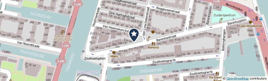 Kaartweergave Barentszstraat 214 in Amsterdam