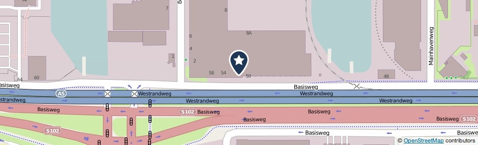 Kaartweergave Basisweg 52 in Amsterdam