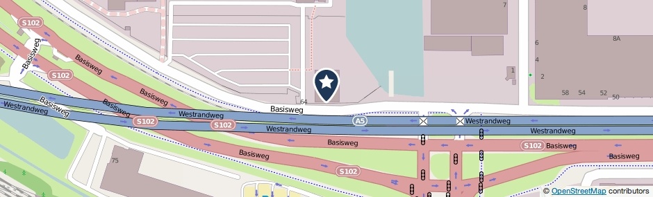 Kaartweergave Basisweg 60 in Amsterdam