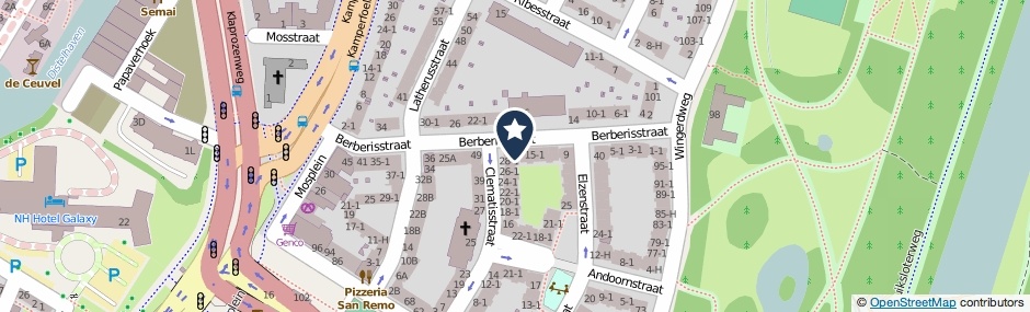 Kaartweergave Berberisstraat 19 in Amsterdam