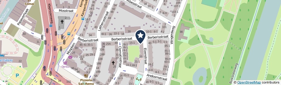 Kaartweergave Berberisstraat 9 in Amsterdam