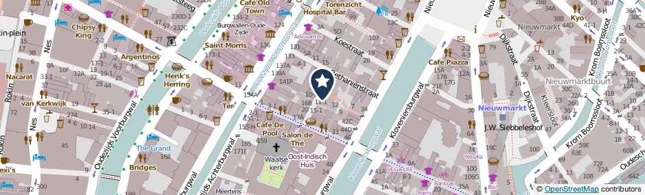 Kaartweergave Bethaniendwarsstraat 9-1 in Amsterdam