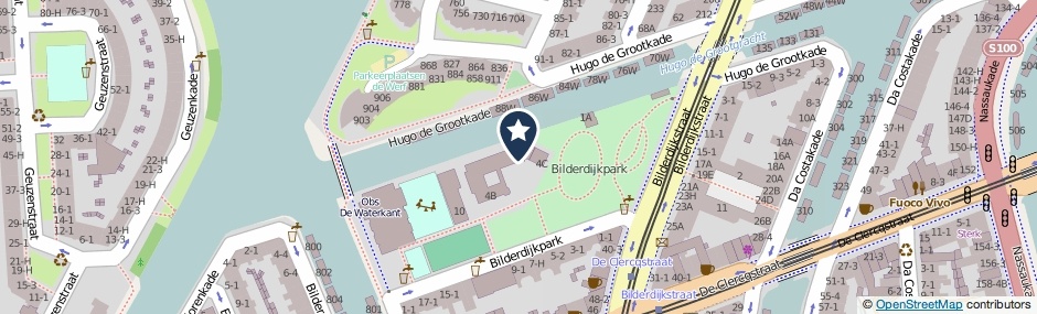 Kaartweergave Bilderdijkpark 4-A in Amsterdam