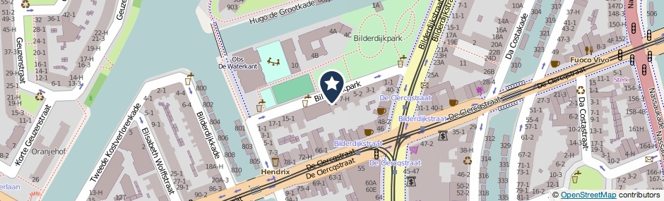 Kaartweergave Bilderdijkpark 9-4 in Amsterdam