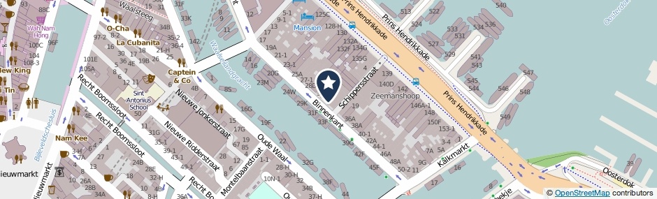 Kaartweergave Binnenkant 32-H in Amsterdam