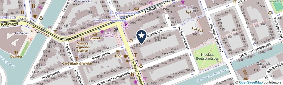 Kaartweergave Borgerstraat 151-E in Amsterdam