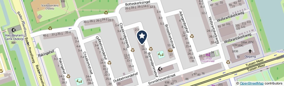 Kaartweergave Borrendammehof 10-2 in Amsterdam
