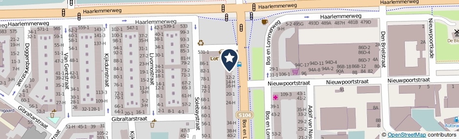 Kaartweergave Bos En Lommerweg 8-H in Amsterdam