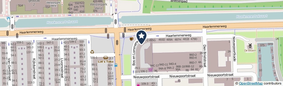 Kaartweergave Bos En Lommerweg 9-H in Amsterdam