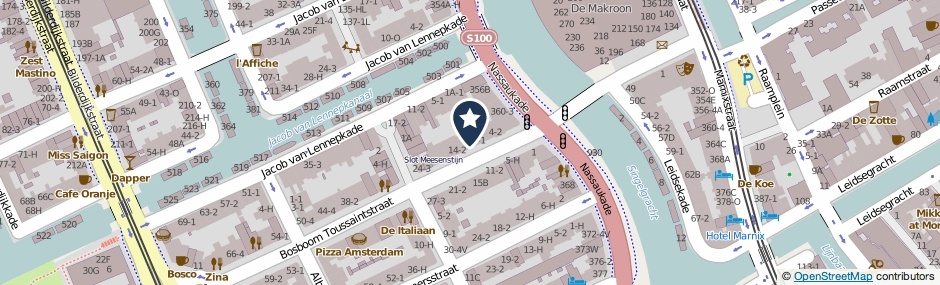 Kaartweergave Bosboom Toussaintstraat 10-H in Amsterdam