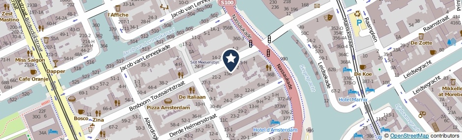Kaartweergave Bosboom Toussaintstraat 13-3 in Amsterdam