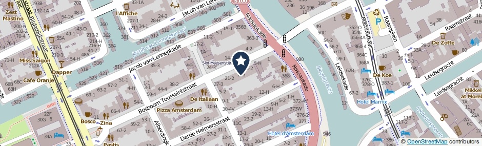 Kaartweergave Bosboom Toussaintstraat 15-A in Amsterdam